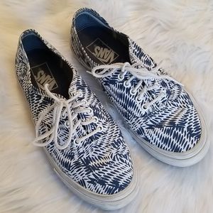 Womens Blue and White Vans